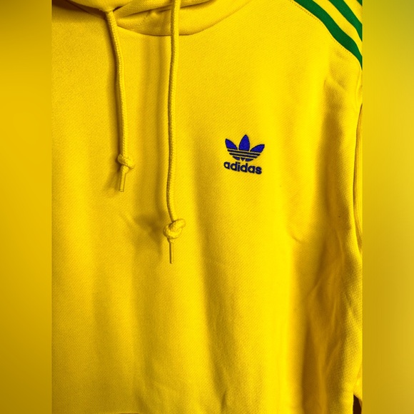 Adidas men’s yellow hoodie. NWT!  Size Small - Picture 6 of 12